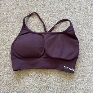 DFYNE Dynamic maroon backless sports bra